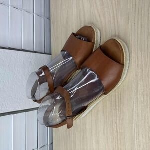 Bertuchi Shoes Womens EU‎ 39 Brown Ankle Strap Espadrille Wedge Boho Sandals